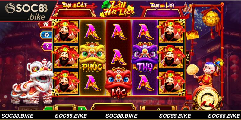 Tựa game slot Lân hái lộc được đông đảo khách hàng yêu thích